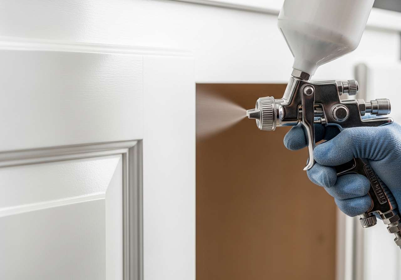 White Kitchen Cabinets Refinished