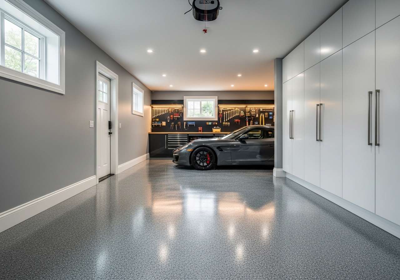 Epoxy Floor and Painted Walls