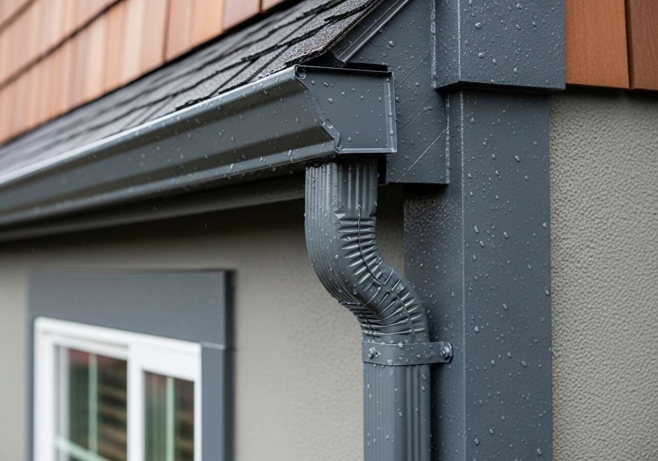 Freshly Painted Downspout Seattle
