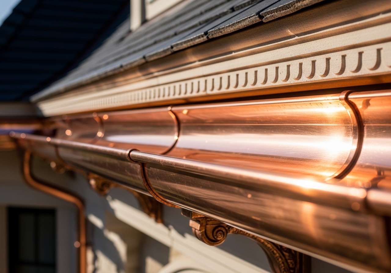 Restored Copper Gutters
