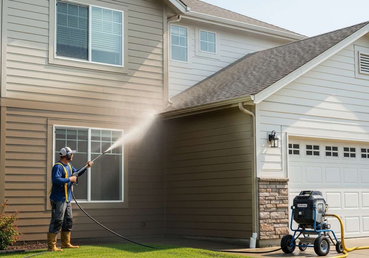 Exterior house washing and prep